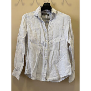 Women's Banana Republic Gray Linen Button Down Shirt S